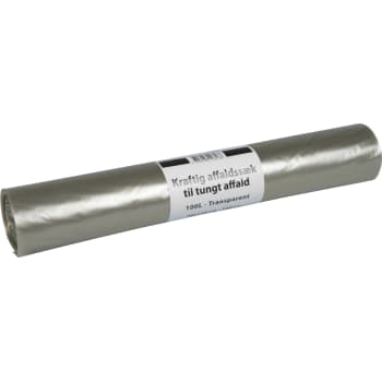 Affaldssæk, klar plast, 70 x 110 cm, 100 l, 10 stk./rl.