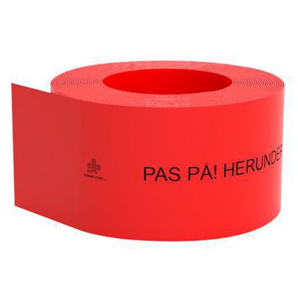 Kabelafdæk rød 100x1,8 mm., stærkstrøm - pr. meter