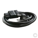 Apparatledning Schuko vinklet - C13, 2 m