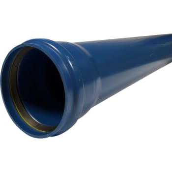 Kaczmarek 110 x 2000 mm blå PVC-regnvandsrør m/mf., SN8, EN 1401