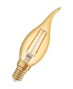 OSRAM Vintage 1906 LED kerte vindstød 1,5W/825 (13W) E14 guld