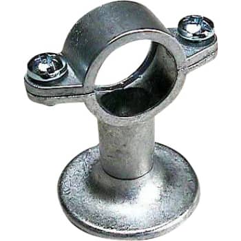 1/2" Zink rørbærer med vægflange