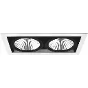 DOWNLIGHT LED, 2X10W, HVID/SORT, IP21