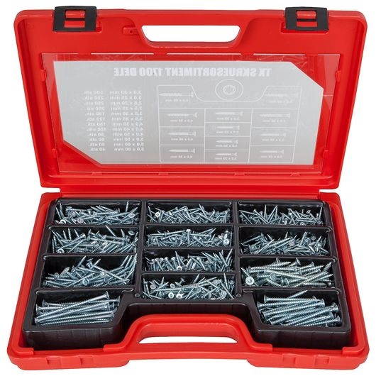 Praktisk torx skruesortiment 1700 dele