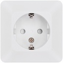 Stikkontakt enkelt med schuko i hvid