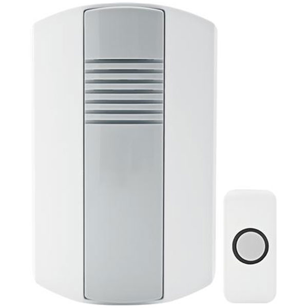 Dørklokkesæt med ledning inkl. dørtryk - Hvid