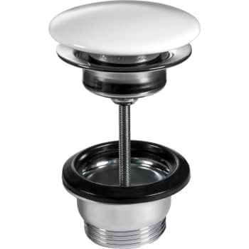 NICO push-up bundventil 1 1/4" kort, med hvid porcelæn top