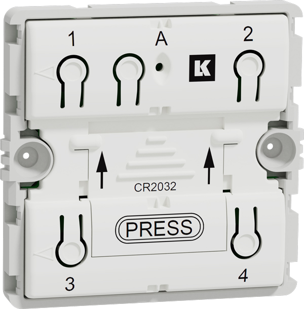 LK FUGA Wiser trådløs batteritryk 4 slutte uden afdækning
