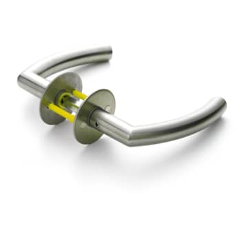 dørgreb c-form m/ros 40-65 l18 monteret massiv roset ø50x2mm