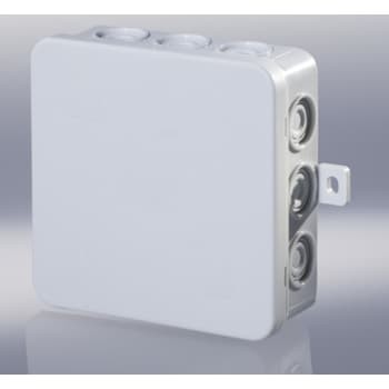 Samledåse E114, 100 x 100 x 40 mm, med udv. befæst., grå, IP54