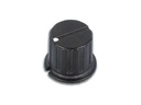 Drejeknap, Sort m. hvid prik - 24,5mm / 6mm