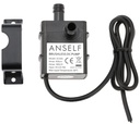Mini vandpumpe - 12Vdc / 9W (Hmaks.:450cm, Qmaks.:300L/t)