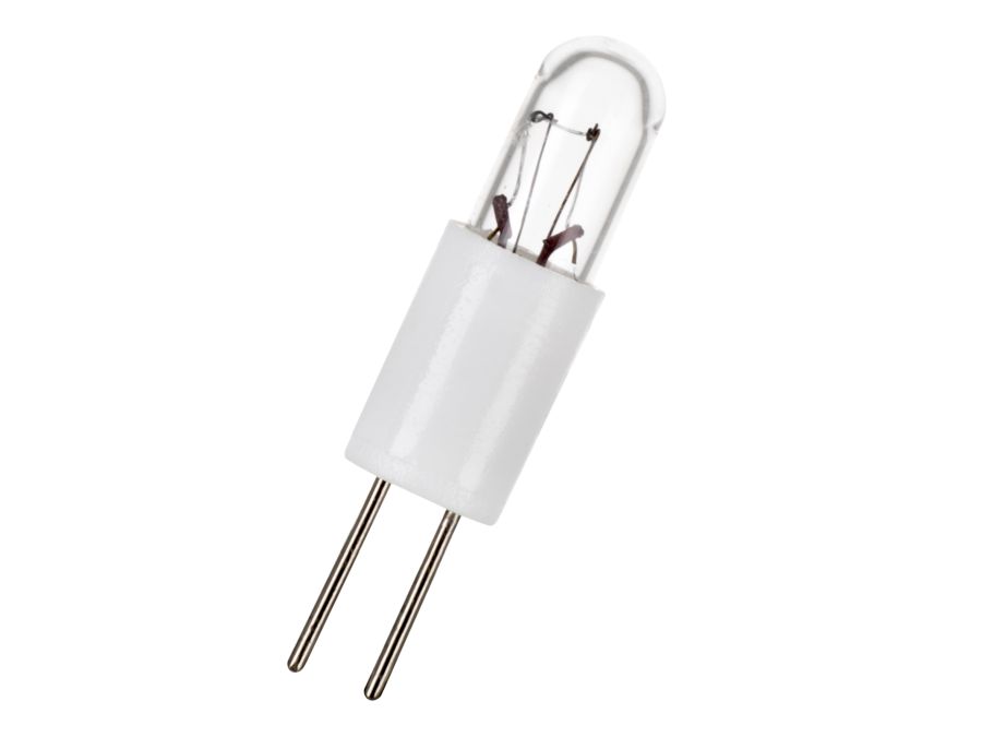 T1 miniature stiftpære - 6V/60mA/0.36W, 1/4 Bi-Pin (2.54mm)