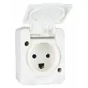 Kapslet stikkontakt IP44 - hvid