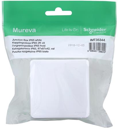 BLIST FORGRENINGSDÅSE MUREVA IP65 HVID