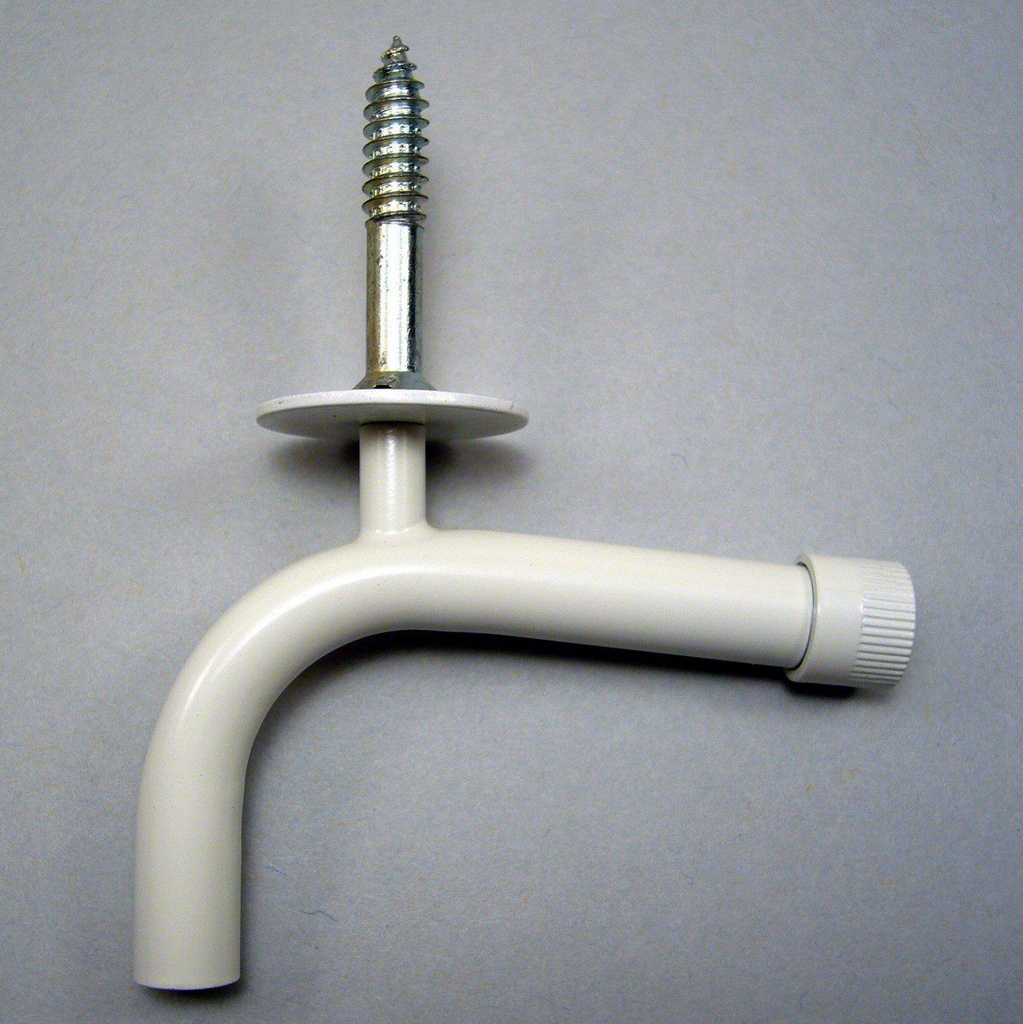 Svanehals med træskrue 5,5X30mm hvid