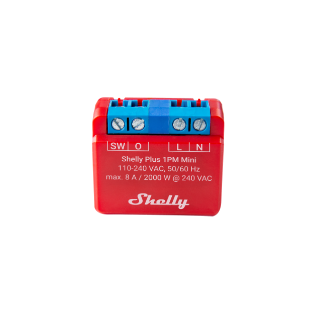 SHELLY PLUS 1PM MINI - WIFI 8A RELÆ