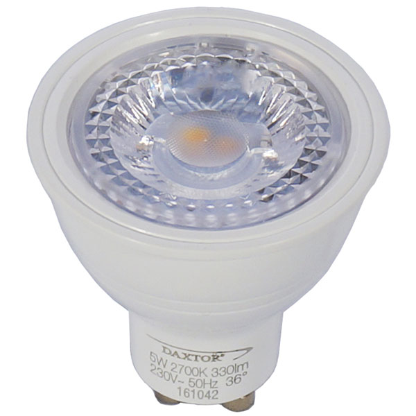 LED 5W 2700K 315Lm 38°  Ra80+ (A+)