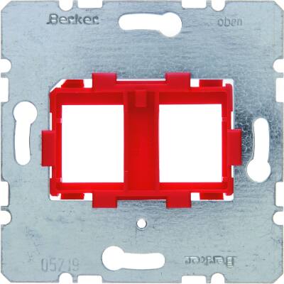 HOLDER FOR DOBBELT MODULAR JACK RØD