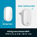 Divo trådløs dørklokke 230V m/tryk hvid
