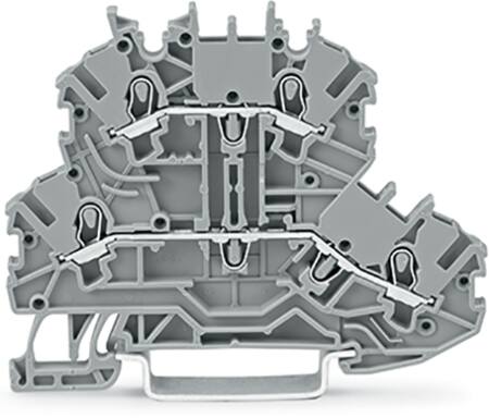 2-LAGS KLEMME 4 LEDER - GRÅ