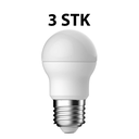 7,8W LED krone pære E27, 806 Lm 2700K - 3-pak