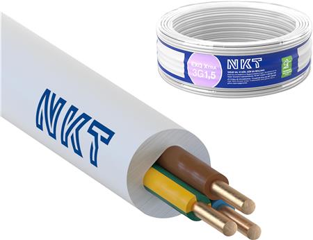 Installationskabel EXQ XTRA Dca 3G1,5 Hvid R100