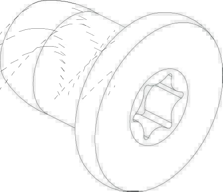 CYLINDERSKRUE, TORX, LAVT HOVED