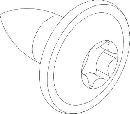 SKRUE GEVINDFORMEDE, TORX