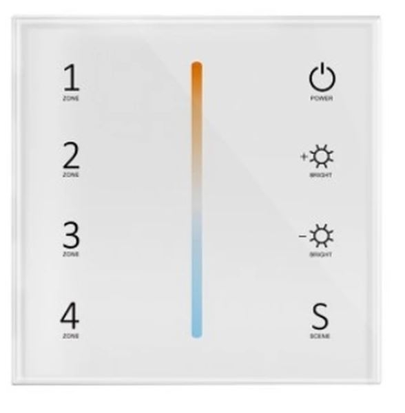 LEDlife rWave vægmonteret CCT dæmper - 4 zoner, batteri