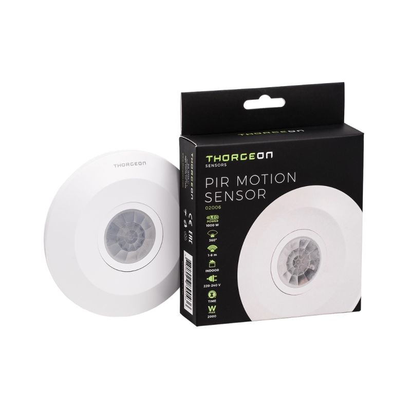 360° slim bevægelsessensor IP20 - hvid