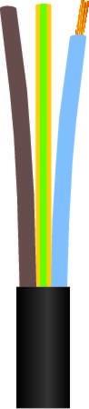 LEDNING 3G0,75 H03VV-F SORT R100