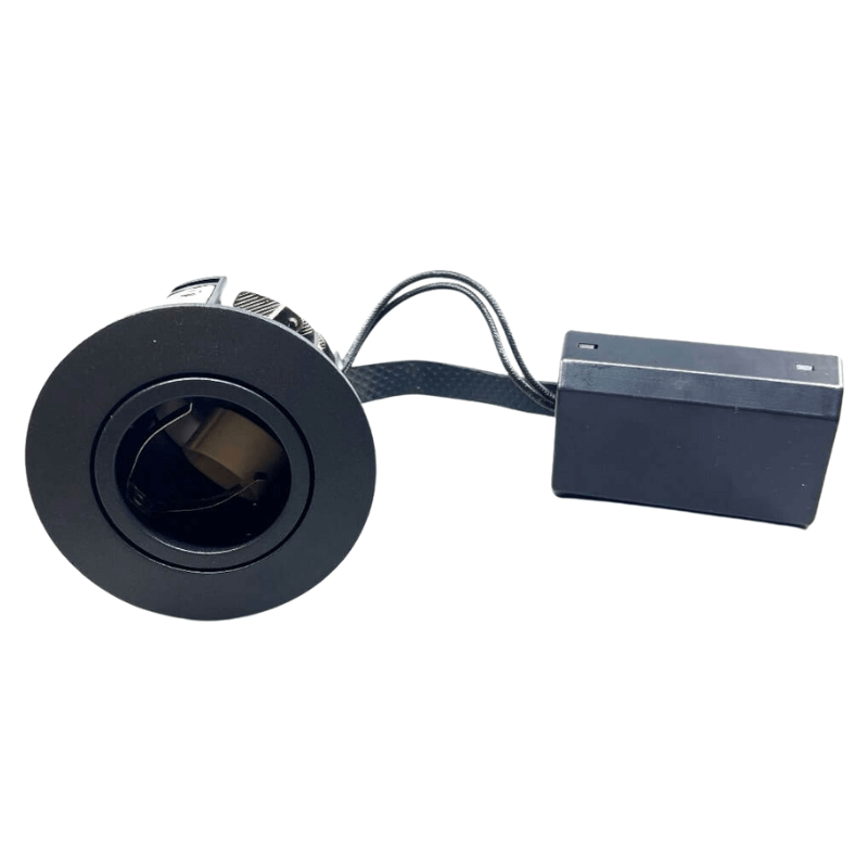 Udendørsspot m. GU10 fatning - Sort, IP44, godkendt i isolering