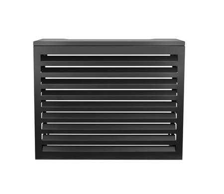 Varmepumpeskjuler Premium, aluminium, sort