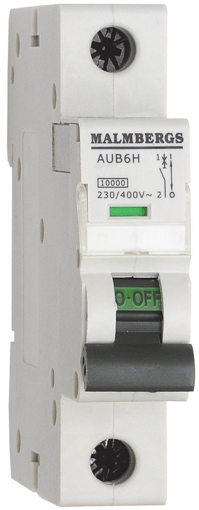 AUTOMATSIKRING MALMBERGS, 6A, 1P, C-TYPE