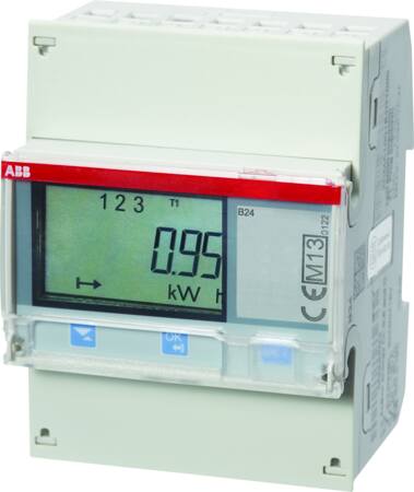 El-måler 3 faset for transformer måling med puls/alarm udgang B24 111-100 Stål