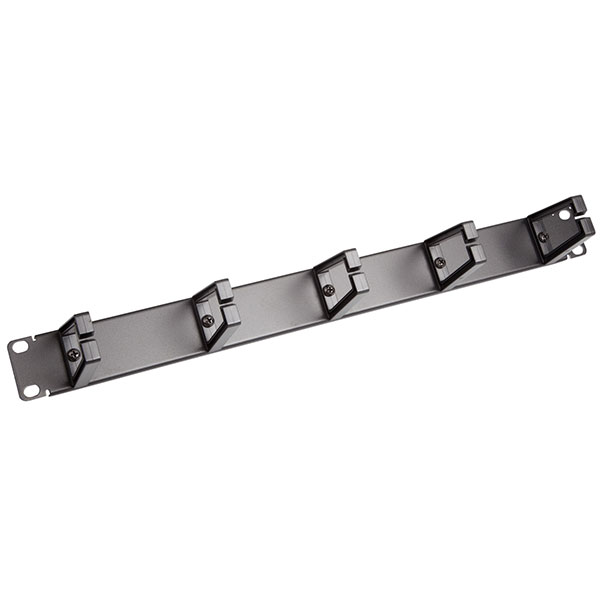 Kabelordner 19" 5 ringe sort 1HE