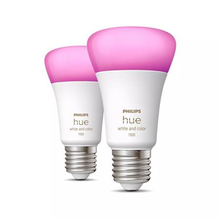 Philips HUE LED Standard White & color ambiance 9W (75W) E27 Mat Dæmpbar 2-pak