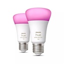 Philips HUE LED Standard White & color ambiance 9W (75W) E27 Mat Dæmpbar 2-pak
