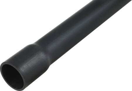 PLASTRØR HALOGENFRI 16MM MED MUFFE SORT