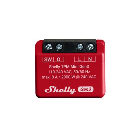 Shelly 1PM Mini (GEN 3) - WiFI relæ, effektmåling