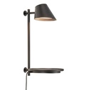 Væglampe Stay, LED modul, sort