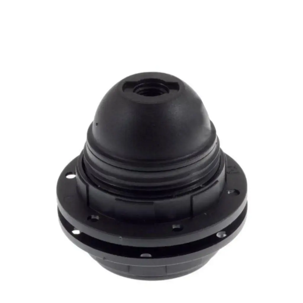 KRONEFATNING E27 SORT M/2 OMLØBERE