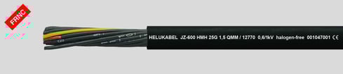 Styrekabel JZ-600 HMH 4G1,5  afmål