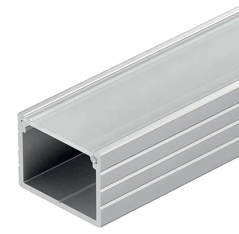 Aluprofil 18x13 til IP65 og IP68 LED strip - Bred, 1 meter, inkl. matteret cover og klips