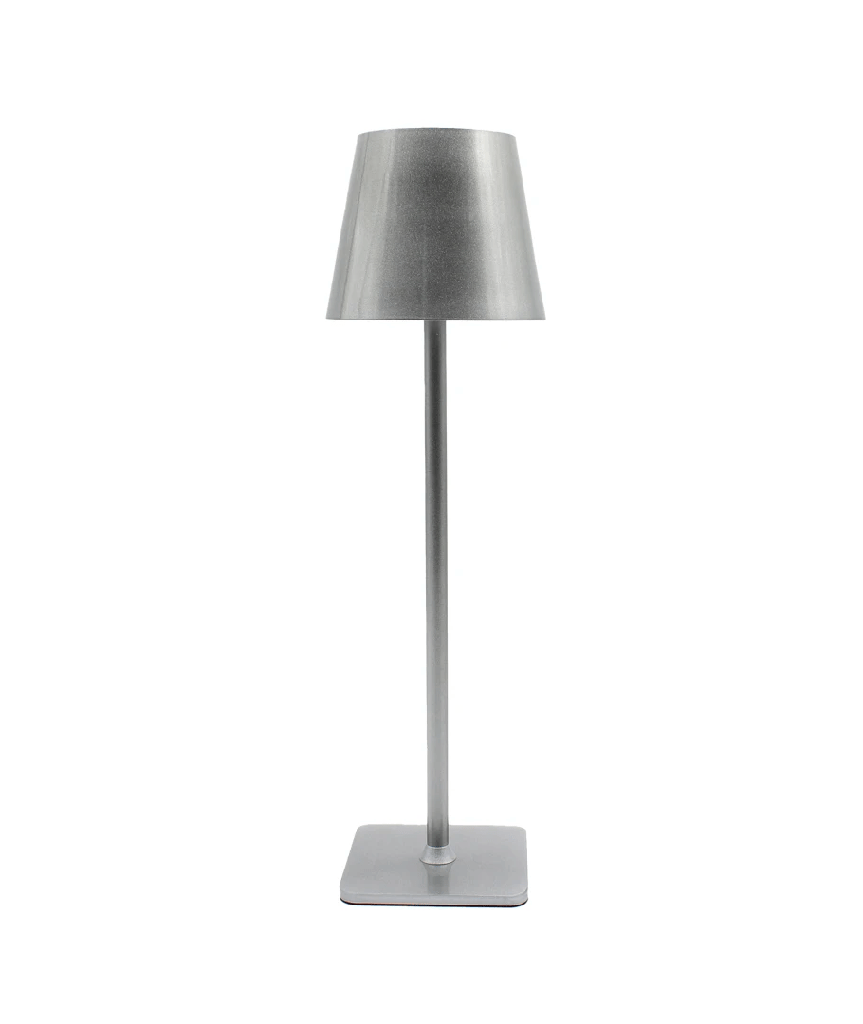 Opladelig LED bordlampe, Grå, touch dæmpbar