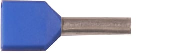 Isoleret ABIKO TWIN-terminalrør KA0,75-8ETT2, 2x0,75mm2 L8, Blå