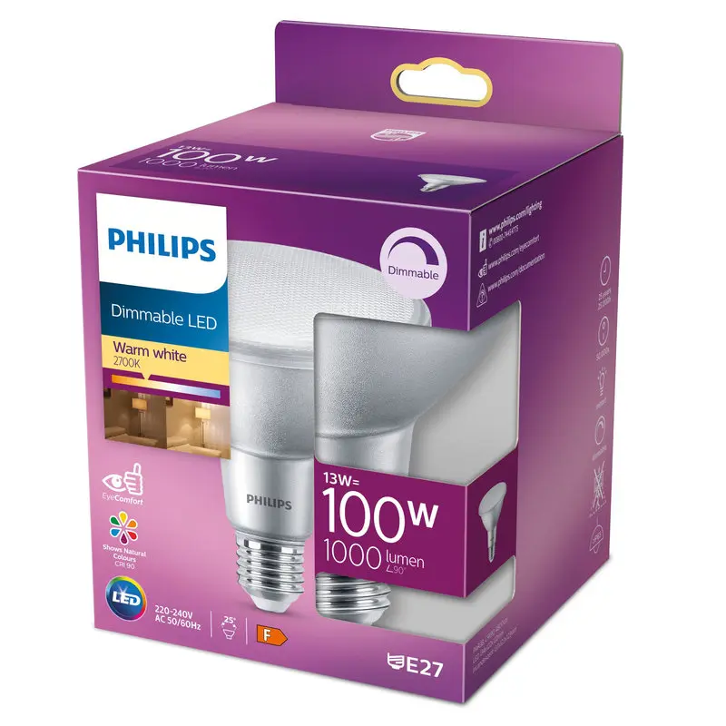 Philips LED DIM 13W (100W) E27 2700K 1000lm Spot