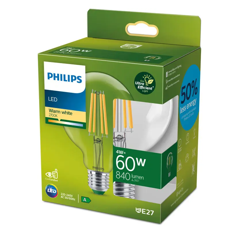 Philips LED 4W (60W) E27 2700K 840lm Globe