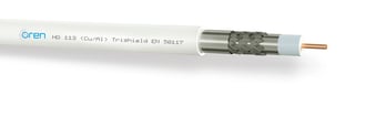 Antennekabel HQ113, Ø6,8 mm, 1,13/4,8, hvid, S500